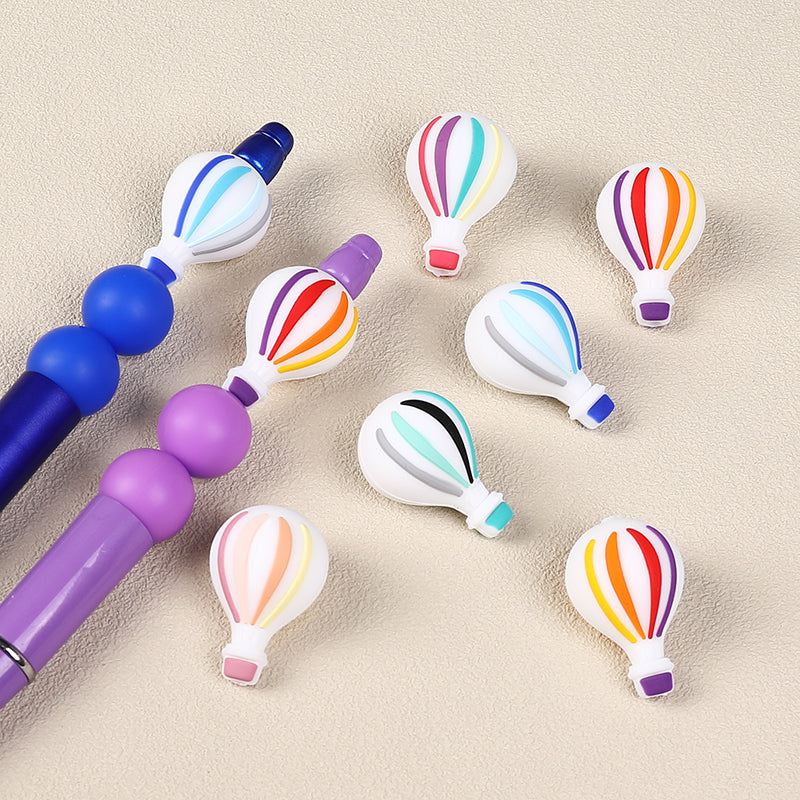 Silicone 3D Focal Beads Hot Air Balloon Rounded Balloon Shape 20pcs 5
