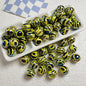 Zebra Stripe Acrylic Beads 16mm Printed UV Finish 10pcs 12