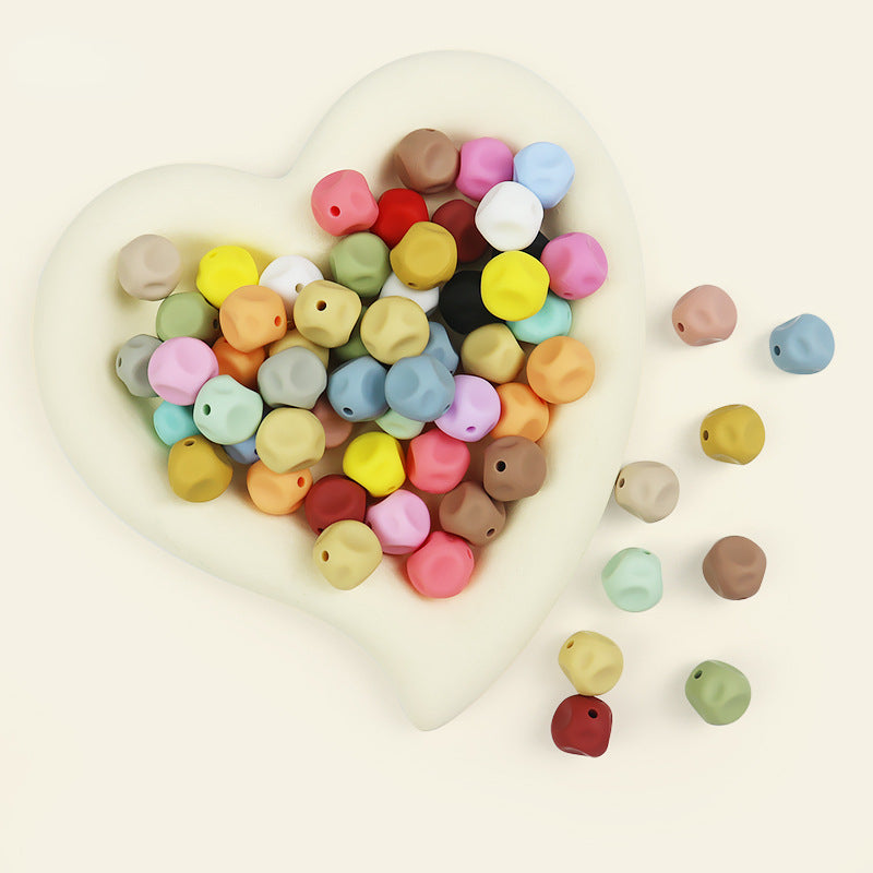 15mm Irregular Silicone Beads Multi Color Solid 50pcs 2