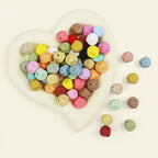 15mm Irregular Silicone Beads Multi Color Solid 50pcs 2