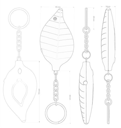 Leaf Personal Alarm Keychain Portable Self Defense with Flashlight 3