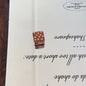 Coffee Tone Square Acrylic Beads 14mm Polka Dotted Glossy 10pcs 2