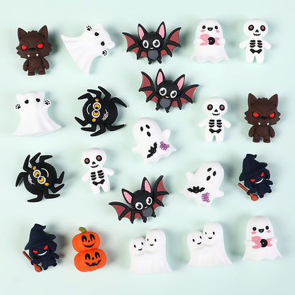 Silicone Halloween 3D Focal Beads Spooky Characters 20pcs 5