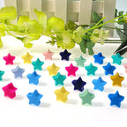 14mm Star Silicone Beads Solid Colors Matte Finish 50pcs
