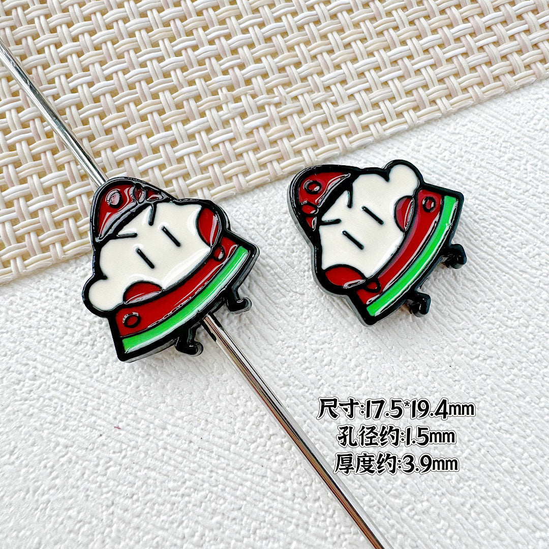 Painted Alloy Metal Beads Crayon Shin-Chan Series 10pcs 9