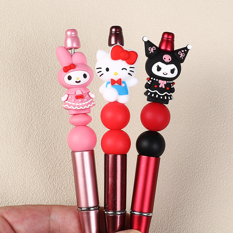 Silicone 3D Focal Beads Sanrio Characters Big Ear and Bow Details 20pcs 5