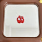 Painted Cherry Acrylic Beads 18mm Baking Labub Kitty Pattern 10pcs 5