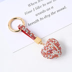Diamond Encrusted Crystal Heart Keychain Alloy Multiple Colors 8