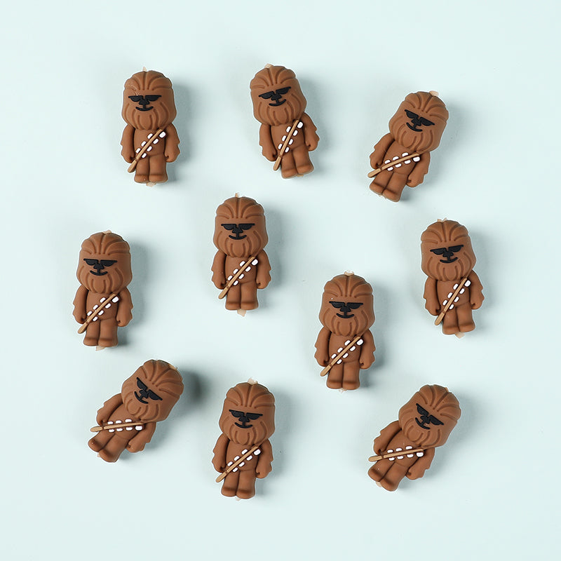 Silicone 3D Focal Beads Star Wars Chewbacca Detailed Fur Bandolier 20pcs 5
