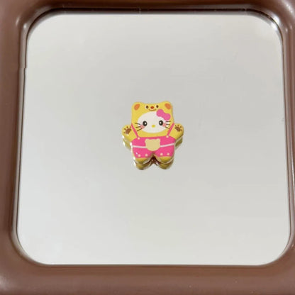 Painted Hello Kitty Acrylic Beads 25mm Wearing ButterBear Costume 10pcs 5