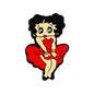 Silicone Focal Beads Betty Boop Flirty Pose Red Dress 20pcs