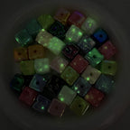 Light In The Dark Square Acrylic Beads 14.5mm Cheese Cube 10pcs 3