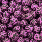 15mm Silicone Beads Leopard Print Multicolor Printed Design 50pcs