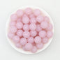 15mm Glitter Silicone Round Beads with 2.5mm Hole 50pcs - Glitter Purple
