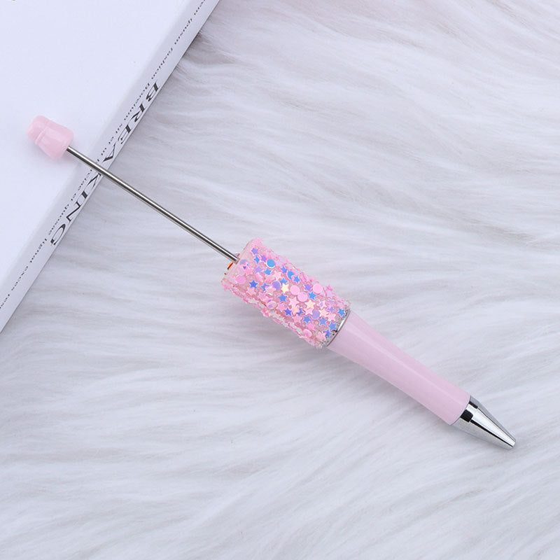 Star Sequin Creative Beadable Pen Plastic 12