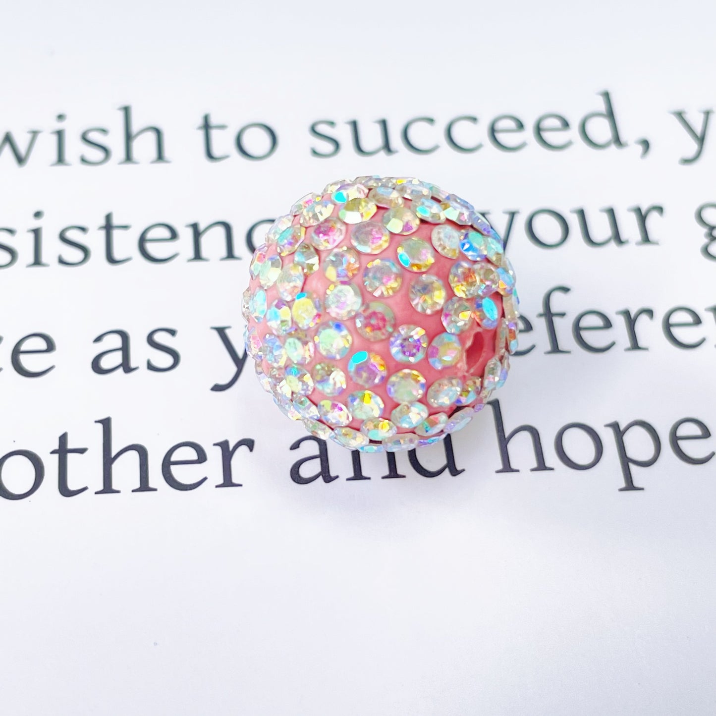 Colored Clay Ball Rhinestone Beads 16mm Glass Glaze 20pcs 4