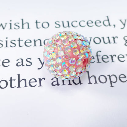 Colored Clay Ball Rhinestone Beads 16mm Glass Glaze 20pcs 4
