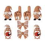 Silicone 3D Focal Beads Rugby Foam Finger Number One Holding Rugby Ball 20pcs