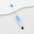 Gradient Color 3 In 1 Beadable Stylus Pens Plastic Body - Blue gradient