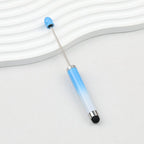 Gradient Color 3 In 1 Beadable Stylus Pens Plastic Body - Blue gradient