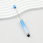 Gradient Color 3 In 1 Beadable Stylus Pens Plastic Body - Blue gradient