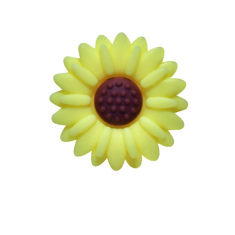 Silicone Focal Beads Daisy Sunflower Round Layout 20pcs 5