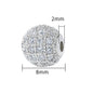Fancy Zirconia Paved Brass Round Beads 6mm 8mm 10mm 30pcs 14