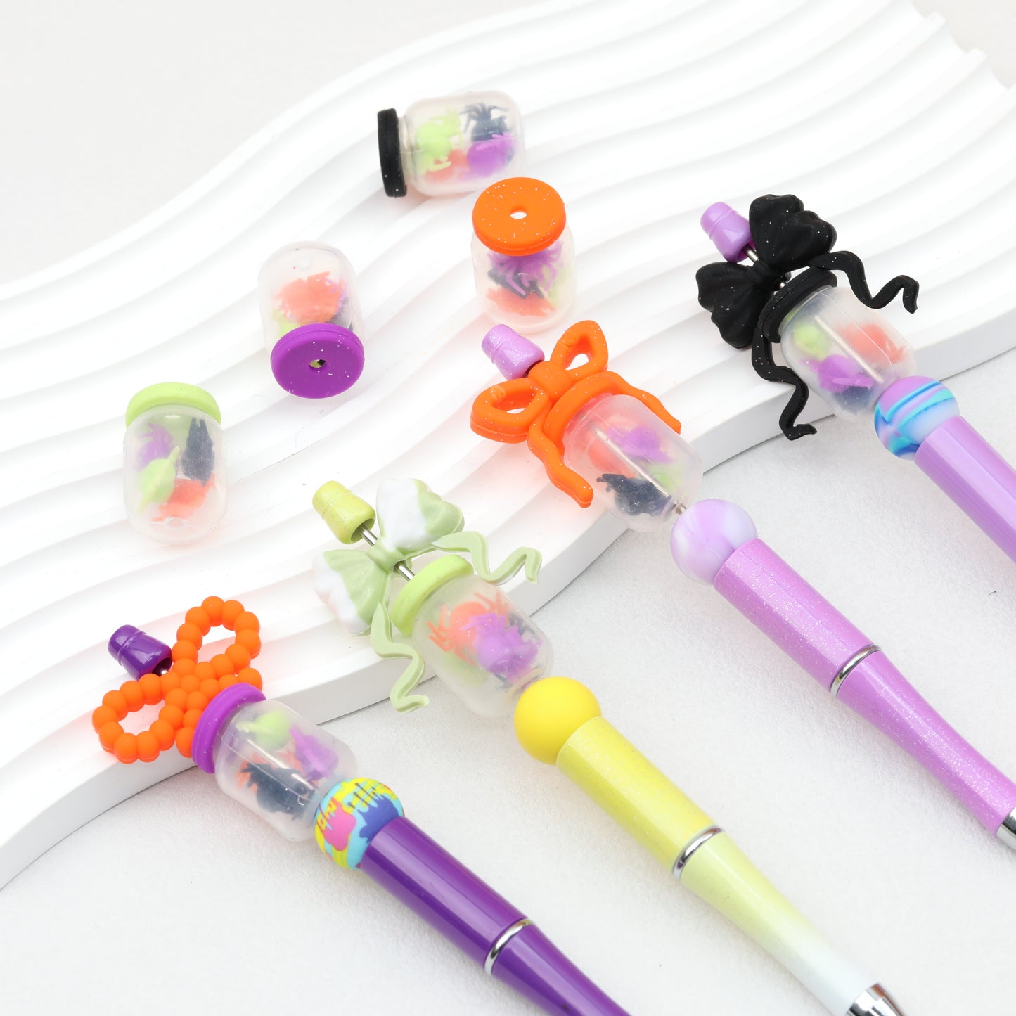 3D Halloween Silicone Focal Beads Spider Design 20pcs