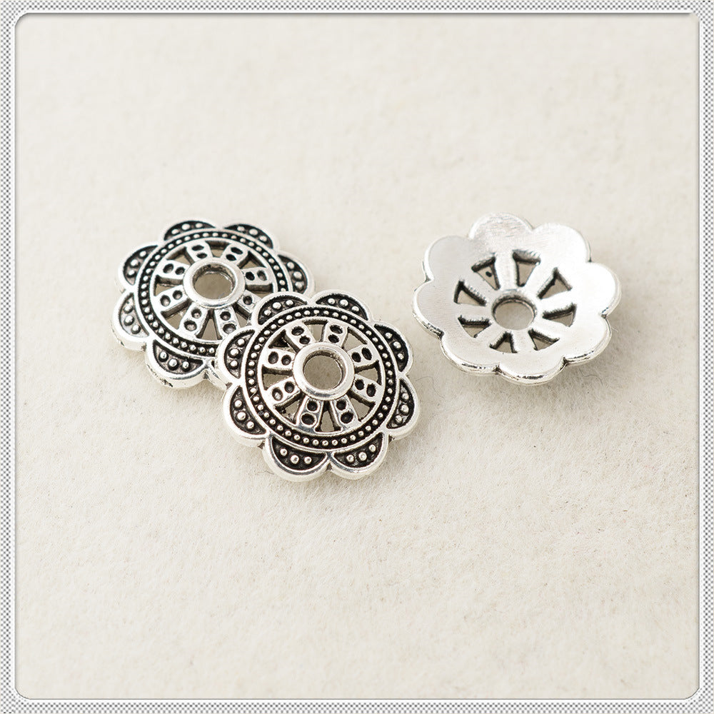 Alloy Eight-Petal Flower Bead Caps 10mm Elegant Hollow 200pcs 3