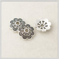 Alloy Eight-Petal Flower Bead Caps 10mm Elegant Hollow 200pcs 3