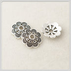 Alloy Eight-Petal Flower Bead Caps 10mm Elegant Hollow 200pcs 3