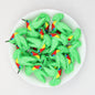 3D Colorful Hummingbird Silicone Focal Beads 20 pcs 4
