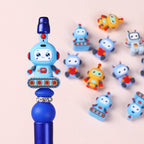 Silicone 3D Focal Beads Love Robot Holding Heart 20pcs 10