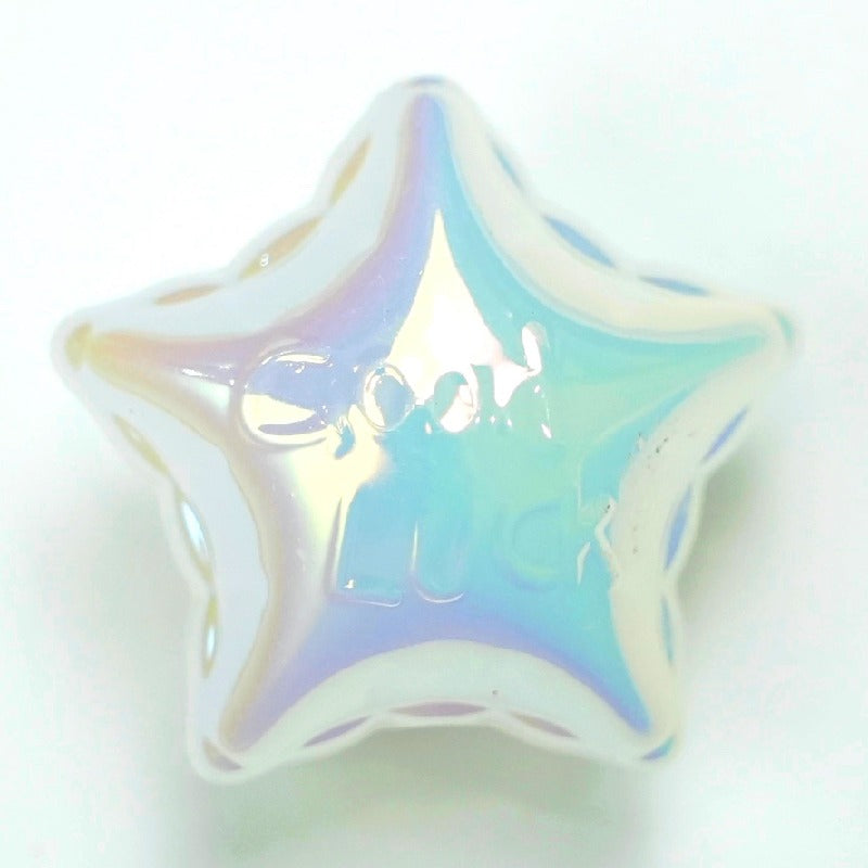UV Finish Jelly Five-Pointed Star Acrylic Beads 25x16mm 50pcs 6
