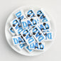 Silicone Focal Beads Dad Polka Dots Fedora 20pcs