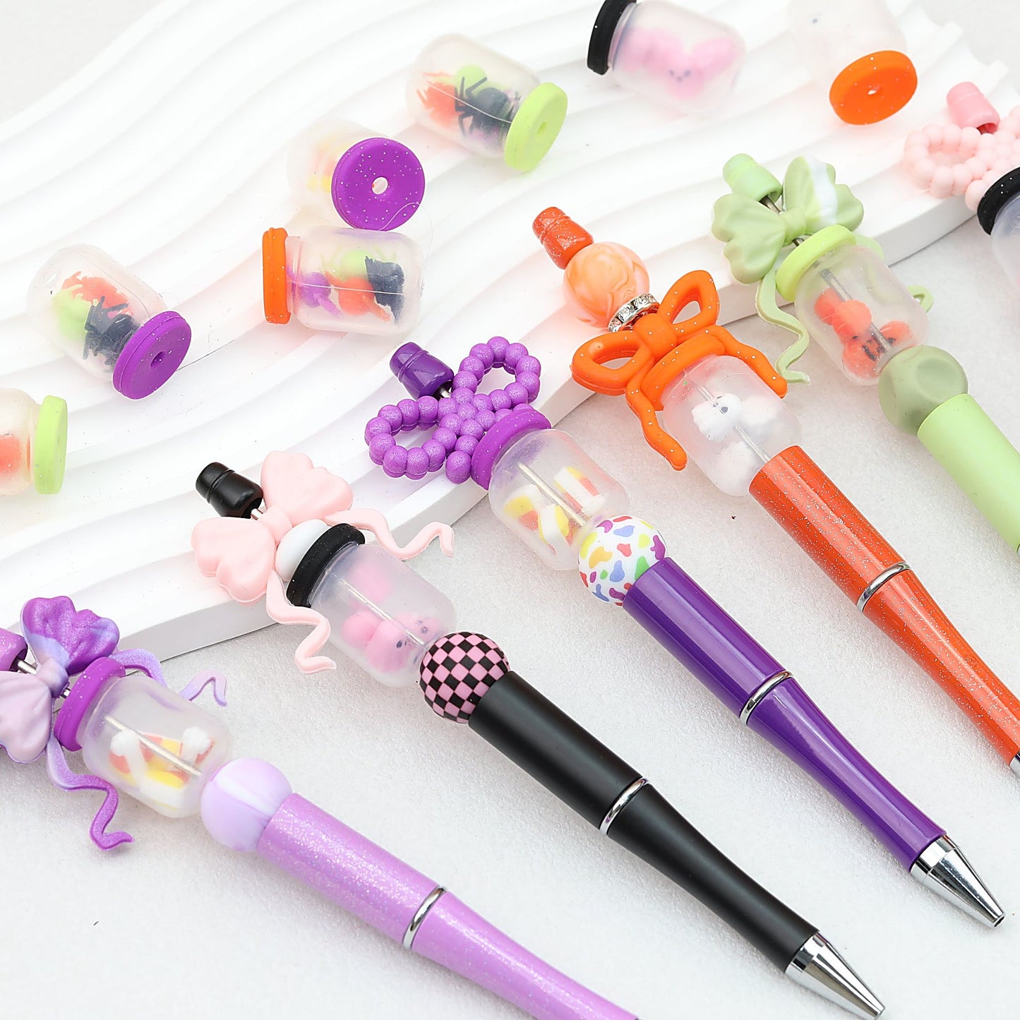 Silicone 3D Halloween Bottle Focal Beads 20 pcs