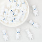 Chef Character 3D White Silicone Focal Beads 20pcs
