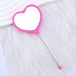 Beadable Plastic Mirrors Handheld Heart-shaped