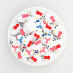 3D Pink Blue Cute Sitting KT Cat Silicone Focal Beads 20Pcs  2