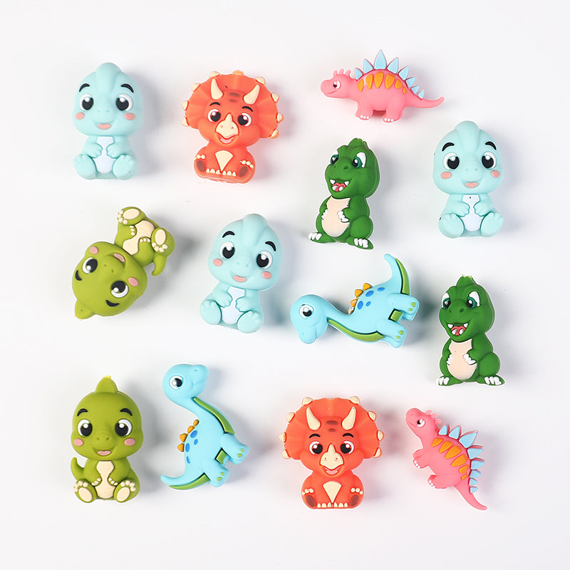 Silicone 3D Focal Beads Dinosaur Collection Sculpted Limbs 20pcs 5