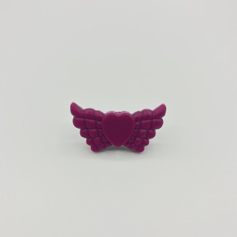 Wing Silicone Beads Mixed Colors 20pcs 17