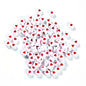 Colored Heart Acrylic Flat Round Beads 7mm Mixed Colors 200pcs 10