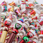 UV Plating Christmas Hat Snowflake Acrylic Beads Red Electroplated 2