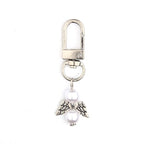 Mini Alloy Baby Love Keychain with Pastel Pearl Beads 7