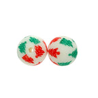 50pcs 15mm Christmas Printed Silicone Beads Wholesale #37