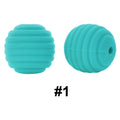 50pcs 15mm Honeycomb Thread Silicone Beads Wholesale 1