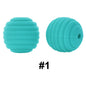 50pcs 15mm Honeycomb Thread Silicone Beads Wholesale 1