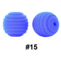 50pcs 15mm Honeycomb Thread Silicone Beads Wholesale 15