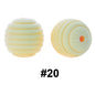 50pcs 15mm Honeycomb Thread Silicone Beads Wholesale 20
