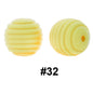50pcs 15mm Honeycomb Thread Silicone Beads Wholesale 32